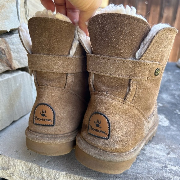 BearPaw Chestnut Suede Ankle Boots with sheepskin footbed Sz-7. R - Picture 6 of 15